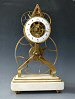 A rare  French Y-framed ‘great-wheel’ skeleton clock with balance wheel, ca. 1800.